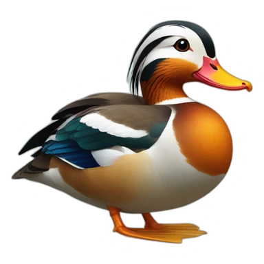 Mandarin duck sticker