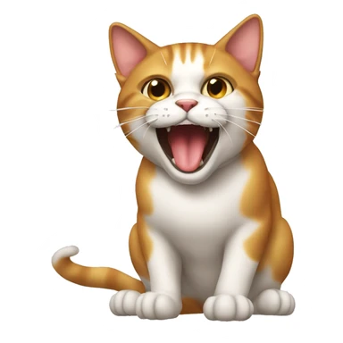 Gato enojado sacando la lengua sticker