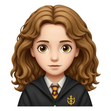 Hermione Granger with wavy hair  sticker