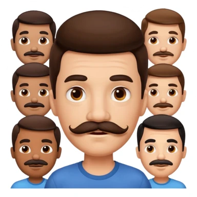 mustache Young boy,Big mustache, different faces.


negative: Dont use same face. sticker