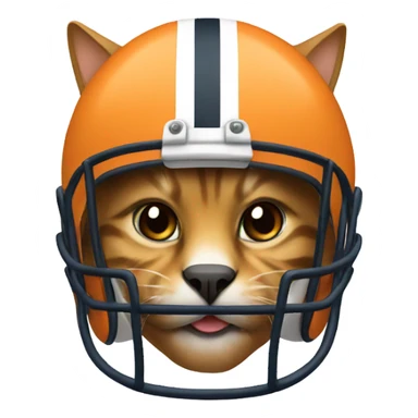 cat football helmet sticker