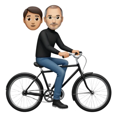 Steve jobs on cyclist sticker