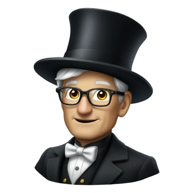 Tim Cook dressed as a magician with a top hat  sticker