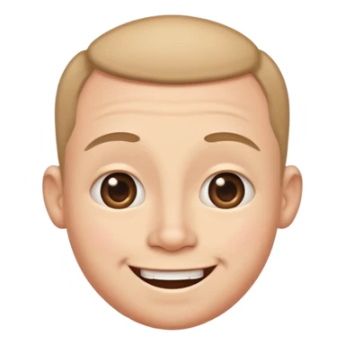 Funny caricature style cartoon, big head small body, happy face sticker