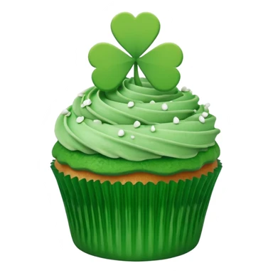 st patrick day themed cupcake sticker