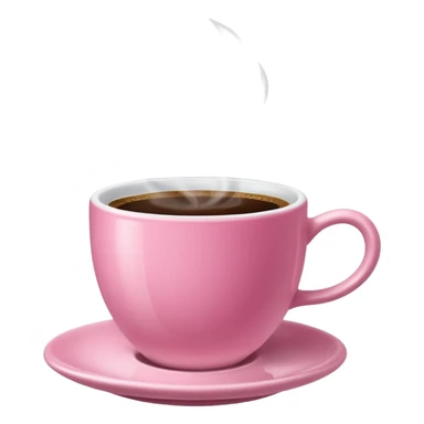 An aesthetic pink cup of coffee sticker
