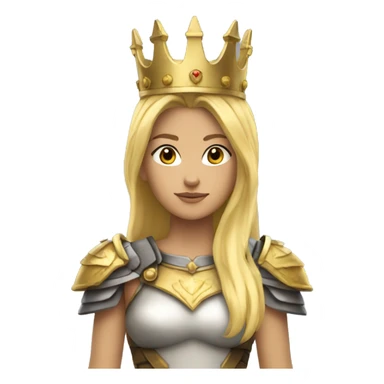 Blond Valkyrie full body with crown sticker