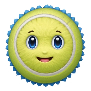 full blue tennis ball sticker