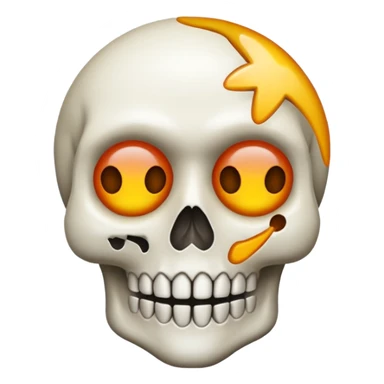 Cette emoji 💀fusionne avec celui la 🤯 sticker