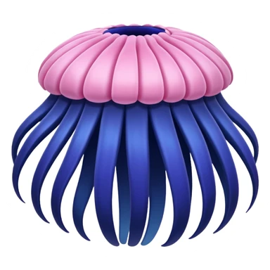 sea anemone blue pink sticker