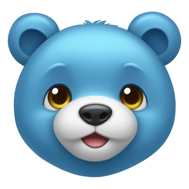 blue bear which very cute sticker