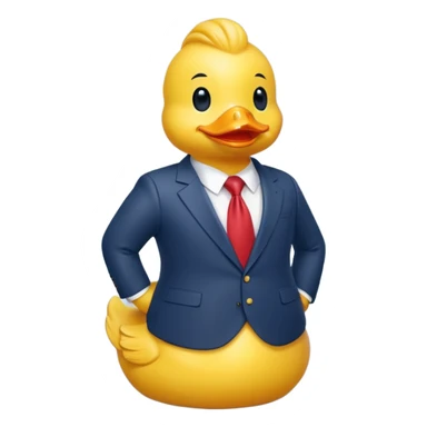 Fait moi un emoji qui représente Donald trump en canard sticker
