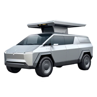 Tesla Cybertruck - Tesla (Model Year: 2022) (Iconic colour: Silver) sticker