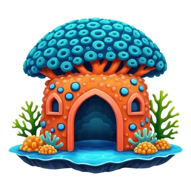 Coral shelter sticker