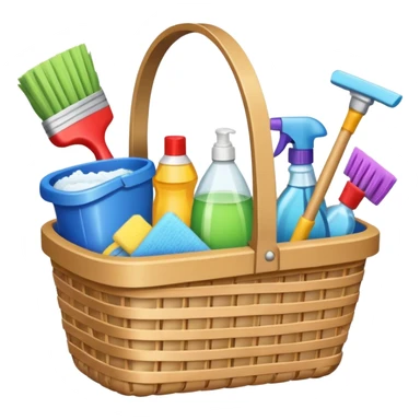 cleaning basket sticker