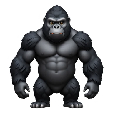 3d Full hd Pixar Style black gorilla sticker