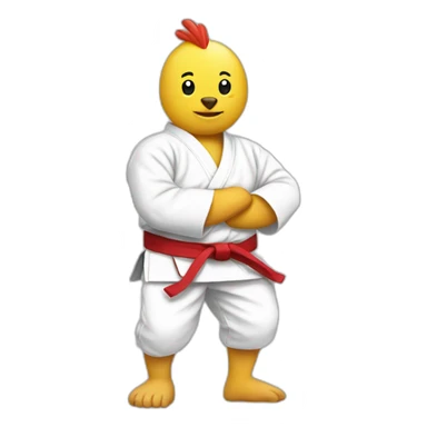 Poulet judoka sticker