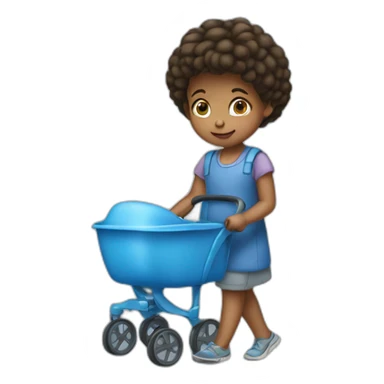 Girl-todler-with-a-blue-walker sticker