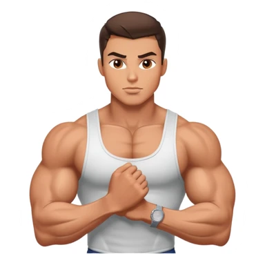 handsome hot bratz brunette man, muscles sticker