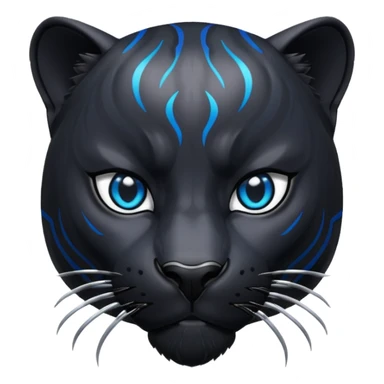 Black panther with ocean blue eyes sticker