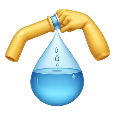 Drop of water shaped like a single flexed bicep sticker