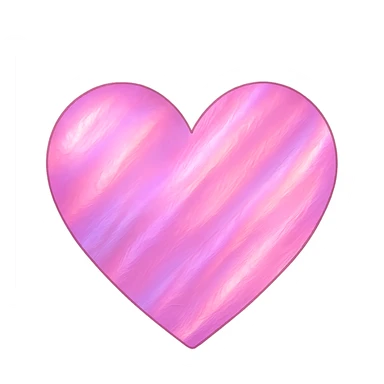 heart with a pink holographic foil effect, clean digital illustration, no background sticker