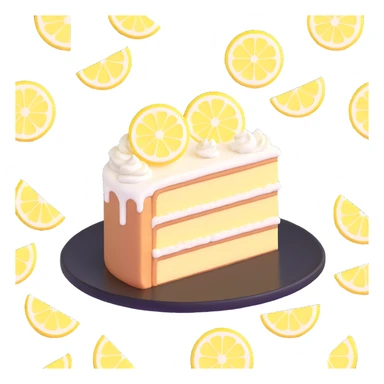 lemon cake slice sticker