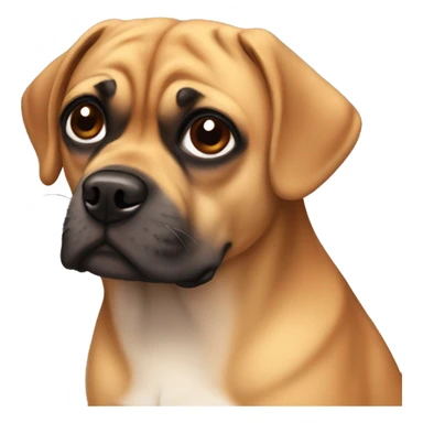 A Brown Puggle  sticker