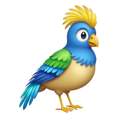 Crée un emoji de l'oiseau de la paille en queue sticker
