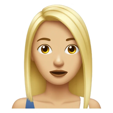 Tired blonde woman with toothpicks holding open eyelids  sticker