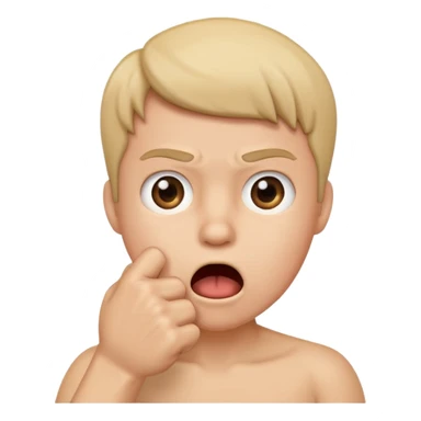 A person that is shocked/ suprised and has their hand in a fist over their mouth sticker