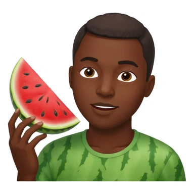 Black man eating a watermelon  sticker