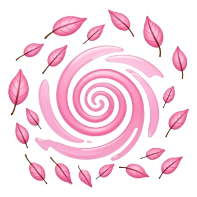 make sakura pink leaves falling sticker