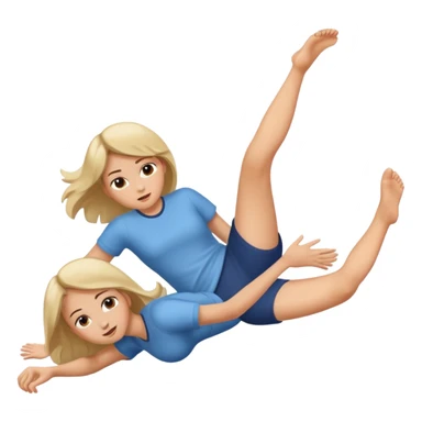 Girl kicking feet up lying down sticker
