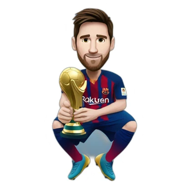 messi con la copa sticker