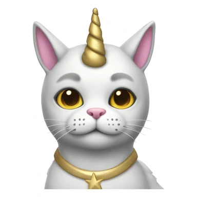 Cat wearing a unicorn costume sticker