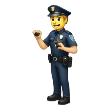 Policier qui arrête un homme sticker