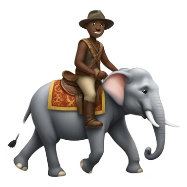 Elephant riding a horse ￼ sticker