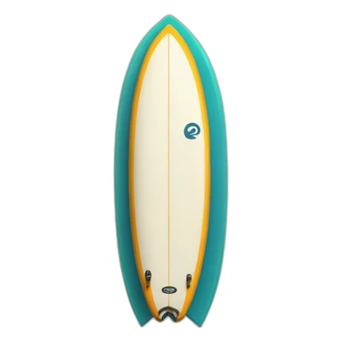 Surfboard with rocket sticker