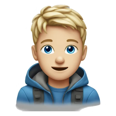 outdoor portrait of a boy with Blue eyes  sticker