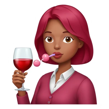 blowing bubblegum wine sticker