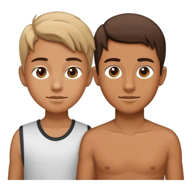 boy standing behind a girl sticker