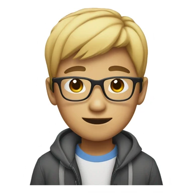 a asian boy with square like glasses being gay with pride flag sticker