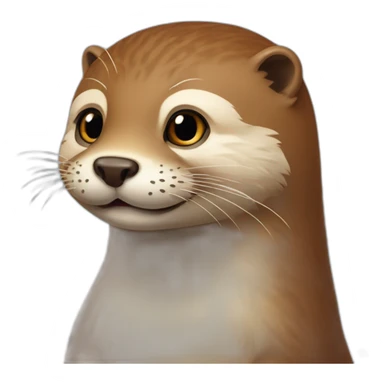 loutre sur un chat roux sticker