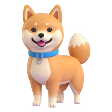 shiba inu standing happy sticker