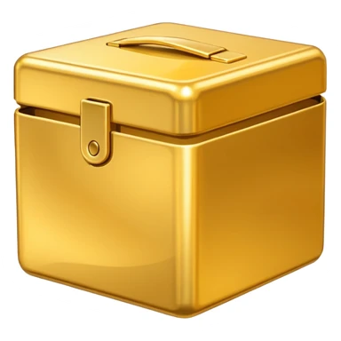 Clean Gold box direct frontal view sticker