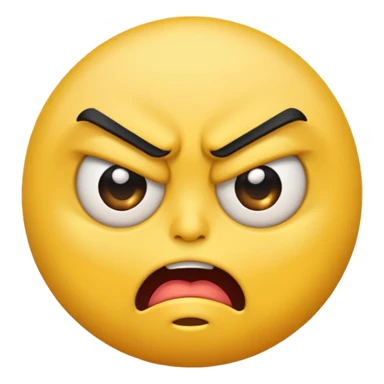 angry face emoji which is also rolling it's eyes sticker