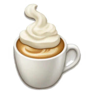 coffee with more cream than coffee, vanilla sticker