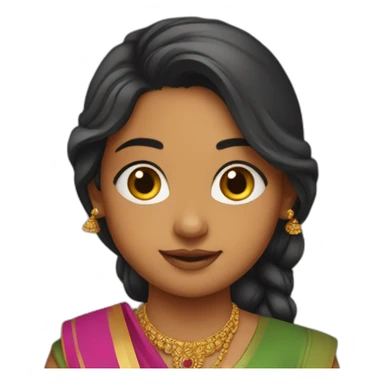 indian girl wearing a saree sticker