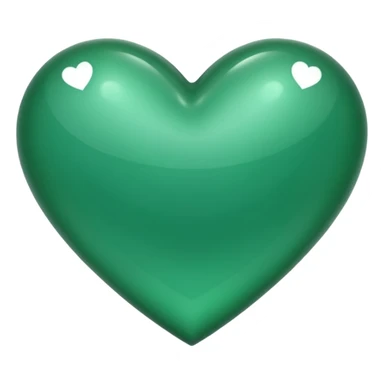 Emerald green heart emoji sticker